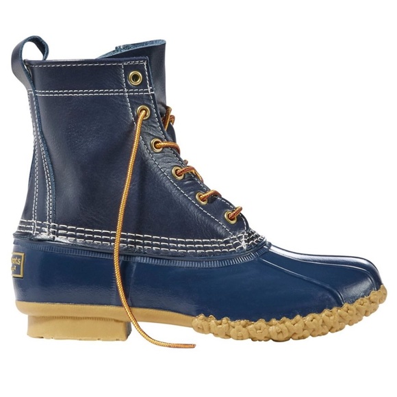 Navy blue bean boots Clearance